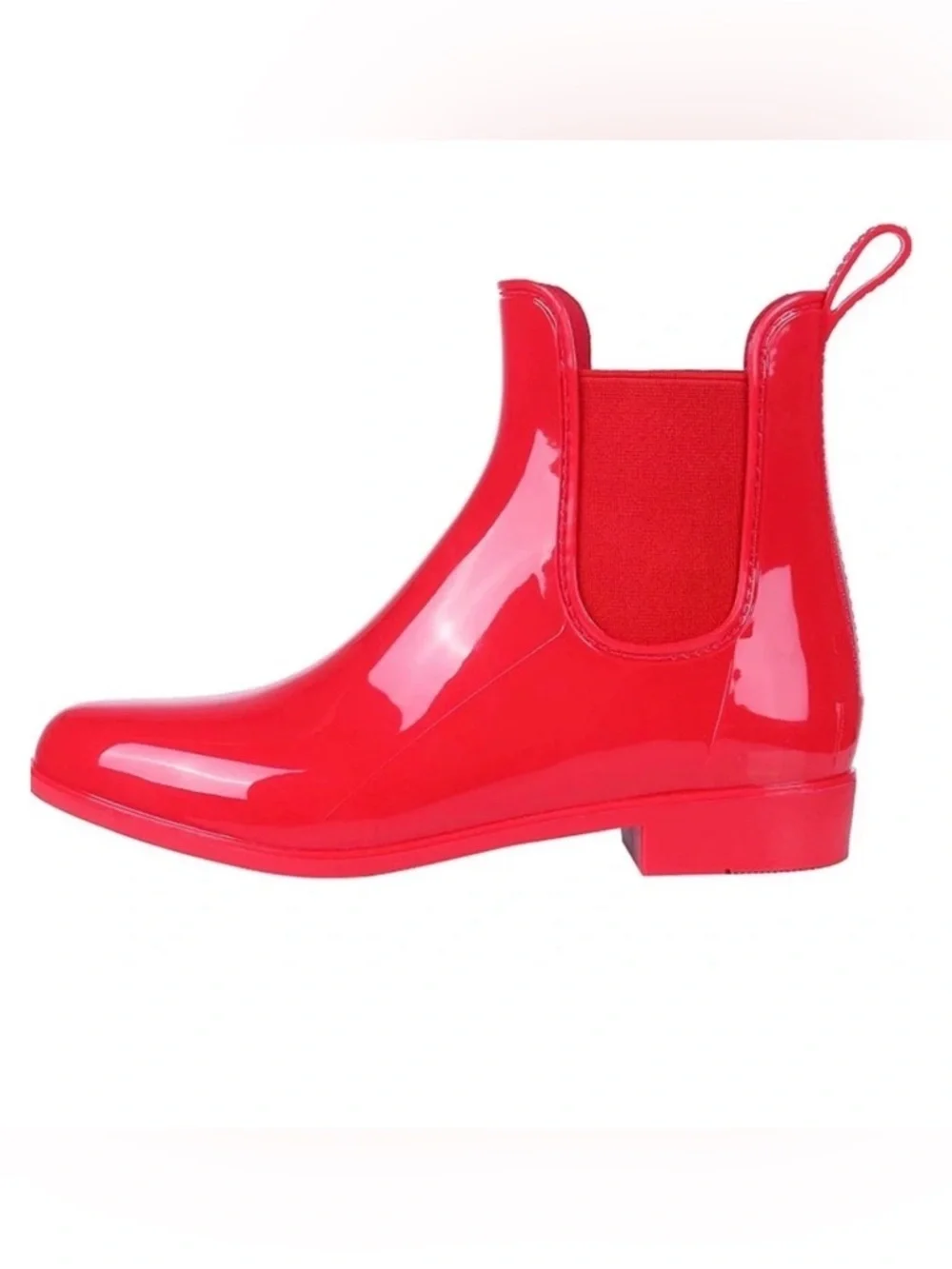 Lauren Ralph Lauren Red Rubber Chelsea Boots Tally Bo Rai Size 7B